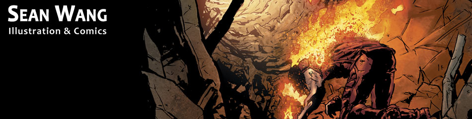 Banner Image from Meltdown, art by Sean Wang, story by David B. Schwarz